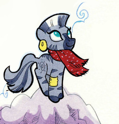 Size: 566x592 | Tagged: safe, artist:andy price, zecora, zebra, friendship is magic #41, g4, spoiler:comic, clothes, cute, female, scarf, simple background, solo, white background, zecorable