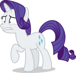 Size: 5000x4841 | Tagged: safe, artist:luckreza8, rarity, pony, unicorn, g4, the gift of the maud pie, .svg available, absurd resolution, anxiety, female, inkscape, mare, nervous, raised hoof, simple background, solo, transparent background, vector, worried
