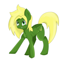 Size: 1500x1366 | Tagged: safe, artist:soulrainbow, oc, oc only, oc:luke lulamoon, pegasus, pony, blonde hair, green eyes, male, stallion