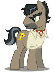 Size: 3733x5000 | Tagged: safe, artist:dashiesparkle edit, artist:lahirien, edit, vector edit, doctor caballeron, earth pony, pony, daring don't, g4, .svg available, absurd resolution, clothes, five o'clock shadow, full body, male, ponyscape, simple background, solo, stallion, transparent background, vector