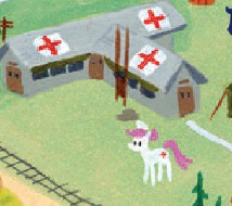 Size: 214x190 | Tagged: safe, artist:andypriceart, nurse redheart, pony, g4, idw, spoiler:comic, spoiler:comic41, hospital, m.a.s.h, nurse, red cross, solo