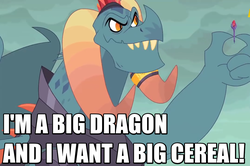 Size: 1148x764 | Tagged: safe, screencap, dragon lord torch, dragon, g4, gauntlet of fire, anthology of interest i, bloodstone scepter, futurama, honeycombs, image macro, male, meme, solo