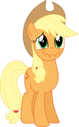 Size: 3811x6073 | Tagged: safe, artist:nero-narmeril, applejack, g4, simple ways, absurd resolution, female, simple background, solo, transparent background, vector, wavy mouth