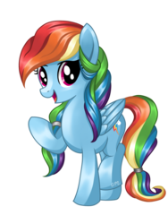 Size: 1024x1365 | Tagged: safe, artist:sunshineshiny, rainbow dash, g4, alternate hairstyle, braid, braided tail, female, solo