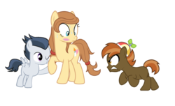 Size: 1023x620 | Tagged: safe, artist:lunaticdawn, button mash, rumble, oc, oc:cream heart, earth pony, pony, g4, buttonbetes, colt, crack shipping, cute, earth pony oc, female, foal, hoof hold, hoof kissing, male, mare, mother and child, mother and son, rumblebetes, shipping, straight, straight shota, your mom