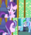Size: 1500x1683 | Tagged: safe, edit, edited screencap, hundreds of users filter this tag, screencap, minuette, spike, starlight glimmer, pony, unicorn, g4, the crystalling, angry, bathroom, bathtub, bedroom eyes, butt, clothes, conversation, curtains, door, eyes closed, female, implied kissing, jealous, love triangle, male, mirror, plot, screencap comic, ship:sparlight, ship:spigate, shipping, slippers, stool, straight, tl;dr, toothbrush, toothpaste, towel