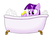 Size: 616x449 | Tagged: safe, artist:lovepaddles, twilight sparkle, mentally advanced series, g4, bath, bathtub, bubble, bubble bath, claw foot bathtub, female, filly, foal, rubber duck, solo