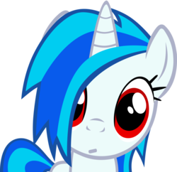 Size: 850x824 | Tagged: artist needed, safe, dj pon-3, vinyl scratch, pony, unicorn, g4, female, horn, looking at you, mare, red eyes, simple background, solo, transparent background, vector, wrong eye color