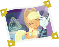Size: 1005x795 | Tagged: safe, artist:tigerkirby215, applejack, coloratura, g4, the mane attraction, picture frame, rara, simple background, transparent background, vector, watermark