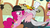 Size: 1280x720 | Tagged: safe, screencap, gustave le grande, pinkie pie, earth pony, griffon, pony, g4, mmmystery on the friendship express, my little pony: friendship is magic, bowler hat, cartoon physics, duo, hat, pinkie being pinkie