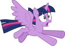 Size: 4891x3480 | Tagged: safe, artist:cloudy glow, twilight sparkle, alicorn, pony, g4, princess twilight sparkle (episode), .ai available, female, flying, mare, open mouth, simple background, solo, transparent background, twilight sparkle (alicorn), vector, wide eyes