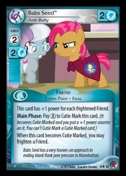 Size: 359x500 | Tagged: safe, enterplay, babs seed, diamond tiara, silver spoon, g4, marks in time, my little pony collectible card game, ccg, merchandise, trading card