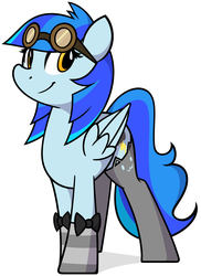 Size: 1971x2709 | Tagged: safe, artist:furrgroup, oc, oc only, oc:stormy skies, pegasus, pony, clothes, goggles, simple background, solo, stockings, white background