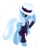 Size: 2304x2880 | Tagged: safe, artist:ciaran, derpibooru exclusive, trixie, pony, unicorn, g4, clothes, coat, fedora, female, flat colors, grin, hat, hoof hold, lidded eyes, looking at you, mare, michael jackson, necktie, simple background, smirk, smooth criminal, solo, transparent background
