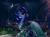 Size: 1200x877 | Tagged: safe, artist:eriadu, color edit, edit, princess luna, alicorn, pony, g4, alternate hairstyle, city, clothes, dress, female, necklace, night, smiling, solo, stars