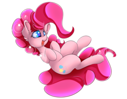 Size: 3500x2750 | Tagged: safe, artist:madacon, pinkie pie, earth pony, pony, g4, bubble, female, fluffy mane, high res, mare, simple background, solo, transparent background