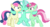 Size: 3400x1860 | Tagged: safe, artist:cheezedoodle96, bon bon, lyra heartstrings, minty bubblegum, sweetie drops, earth pony, pony, unicorn, g4, my little pony: friendship is magic, on your marks, .svg available, ^^, background pony, bipedal, eyes closed, female, hug, inkscape, mare, simple background, sisters, smiling, svg, transparent background, trio, vector, wide eyes