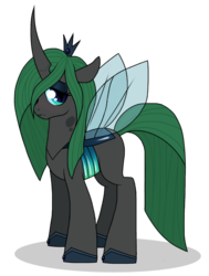 Size: 538x712 | Tagged: safe, artist:unoriginai, oc, oc only, changeling, changeling queen, changeling queen oc, cute, daughter of chrysalis, female, holeless, offspring, parent:queen chrysalis, simple background, story included, transparent background