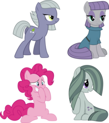 Size: 4003x4500 | Tagged: safe, artist:bluetech, limestone pie, marble pie, maud pie, pinkie pie, earth pony, pony, g4, hearthbreakers, .svg available, absurd resolution, female, inkscape, mare, pie sisters, siblings, simple background, transparent background, vector