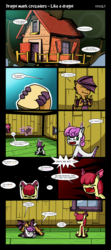 Size: 960x2167 | Tagged: safe, artist:ysvolt, apple bloom, scootaloo, sweetie belle, dragon, g4, comic, cutie mark crusaders, dragon bloom, dragoness, dragonified, female, species swap, sweetie dragon