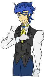 Size: 306x513 | Tagged: safe, artist:urusee584, flash sentry, human, equestria girls, g4, butler, clothes, cropped, handsome, male, solo