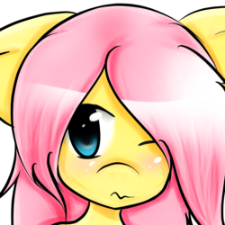 Size: 1000x1000 | Tagged: safe, artist:lonely-ufo, fluttershy, anthro, g4, chibi, female, solo