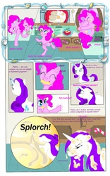 Size: 707x1131 | Tagged: safe, artist:firimil, pinkie pie, rarity, comic:baking hazards, fanfic:green, g4, baking, comic, fanfic, fanfic art, story