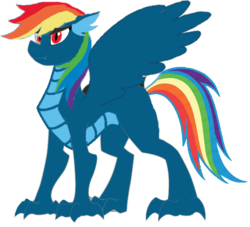 Size: 522x475 | Tagged: safe, oc, oc only, oc:rainbow glitter, dragon, original species, pegasus, original character do not steal, solo