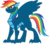 Size: 522x475 | Tagged: safe, oc, oc only, oc:rainbow glitter, dragon, original species, pegasus, original character do not steal, solo