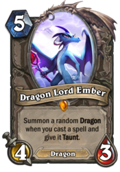 Size: 400x573 | Tagged: safe, artist:imalou, princess ember, dragon, g4, gauntlet of fire, bloodstone scepter, card, crossover, dragon lord ember, hearthstone
