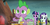 Size: 1920x960 | Tagged: safe, screencap, rarity, spike, twilight sparkle, alicorn, pony, g4, gauntlet of fire, discovery family logo, female, mare, meme, twilight sparkle (alicorn), youtube caption