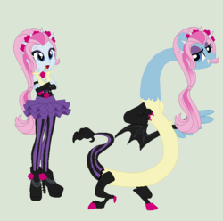 Size: 740x733 | Tagged: safe, artist:hipsterhugger, violet blurr, draconequus, equestria girls, g4, draconequified, species swap