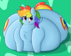 Size: 1280x1004 | Tagged: safe, artist:dullpoint, rainbow dash, pegasus, pony, g4, belly, fat, female, huge butt, impossibly large belly, impossibly large butt, large butt, mare, morbidly obese, obese, rainblob dash, tongue out