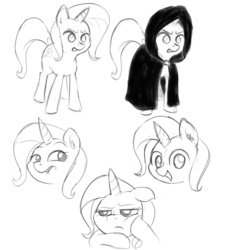 Size: 1000x1109 | Tagged: safe, artist:dr-waveband, trixie, pony, unicorn, g4, cloak, clothes, female, mare, sketch, solo