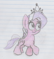Size: 1153x1257 | Tagged: safe, artist:peytonjay, diamond tiara, g4, female, lined paper, sketch, solo, traditional art