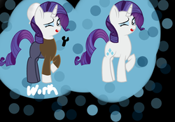 Size: 1624x1128 | Tagged: safe, artist:askthemlp, rarity, g4, clothes, female, one eye closed, solo, tongue out