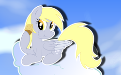 Size: 5333x3333 | Tagged: safe, artist:rainbownspeedash, derpy hooves, pegasus, pony, g4, eating, female, food, mare, muffin, puffy cheeks, solo