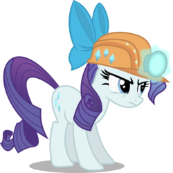 Size: 800x799 | Tagged: safe, artist:seahawk270, rarity, g4, gauntlet of fire, bow, female, hard hat, hat, helmet, light, magic, mining helmet, simple background, solo, transparent background, vector