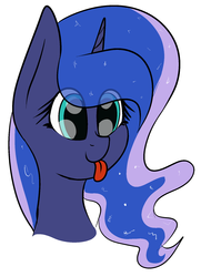 Size: 1328x1832 | Tagged: safe, artist:codras, princess luna, alicorn, pony, g4, bust, female, mare, mlem, silly, simple background, solo, tongue out, white background