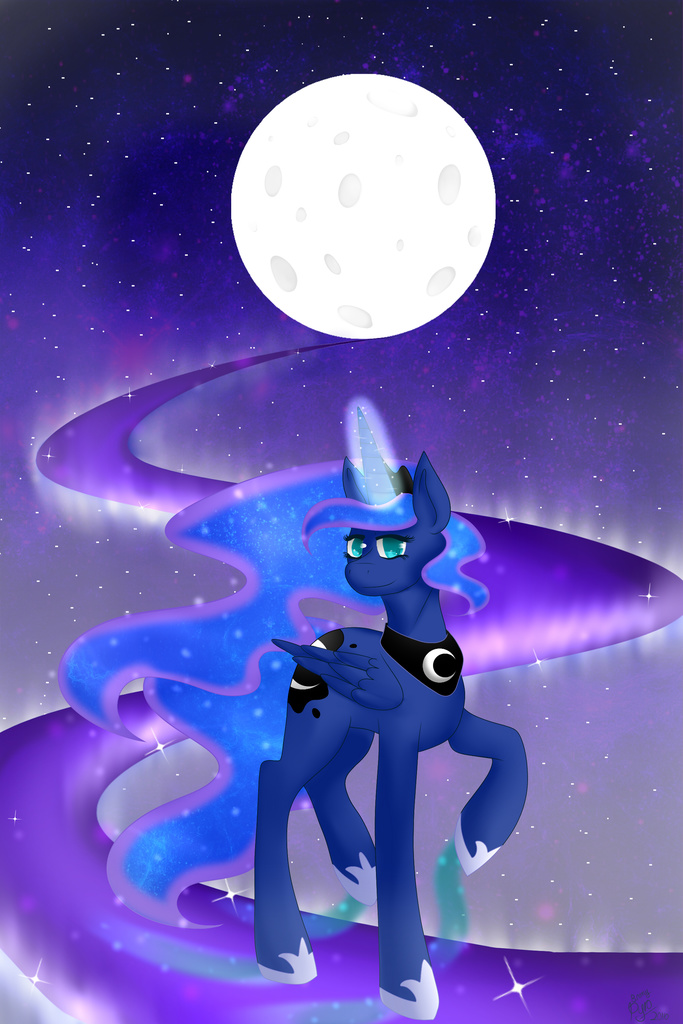 1134151 Safe Artist Fourfootedpidgeon Princess Luna Dream Walker