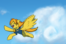 Size: 3840x2576 | Tagged: safe, artist:captainhoers, spitfire, g4, female, flying, high res, solo