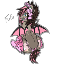 Size: 669x676 | Tagged: safe, artist:otpl, oc, oc only, oc:fufu, bat pony, pony, solo