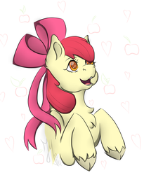 Size: 1531x1870 | Tagged: safe, artist:jannemoore, apple bloom, g4, female, open mouth, solo, unshorn fetlocks