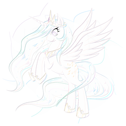 Size: 1024x1024 | Tagged: artist needed, safe, princess celestia, g4, celestia quest, female, majestic, majestic as fuck, rearing, solo