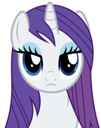 Size: 4202x5300 | Tagged: safe, artist:agrol, artist:slb94, rarity, g4, absurd resolution, alternate hairstyle, bed mane, female, frown, simple background, solo, transparent background, vector