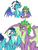 Size: 1536x2048 | Tagged: safe, artist:tamersworld, princess ember, spike, dragon, g4, gauntlet of fire, bedroom eyes, blushing, cute, eye contact, female, frown, male, older, older spike, open mouth, ship:emberspike, shipping, smiling, smirk, spread wings, straight, wide eyes, winged spike, wings