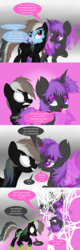 Size: 1434x4498 | Tagged: safe, artist:law44444, rainbow dash, twilight sparkle, changeling, g4, bondage, changeling slime, changelingified, comic, draw (fight), offscreen fight, purple changeling, queen twilight, species swap, spider web, symbiote, venom