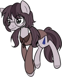 Size: 360x451 | Tagged: safe, artist:casualcolt, oc, oc only, earth pony, pony, glasses, lanette, nerd