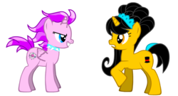 Size: 779x422 | Tagged: safe, oc, oc only, oc:glitter punch, oc:top hat pony, alicorn, pony, unicorn