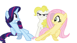 Size: 1281x716 | Tagged: safe, artist:rainbowbase93, posey, sparkler (g1), surprise, g1, g4, base used, g1 to g4, generation leap